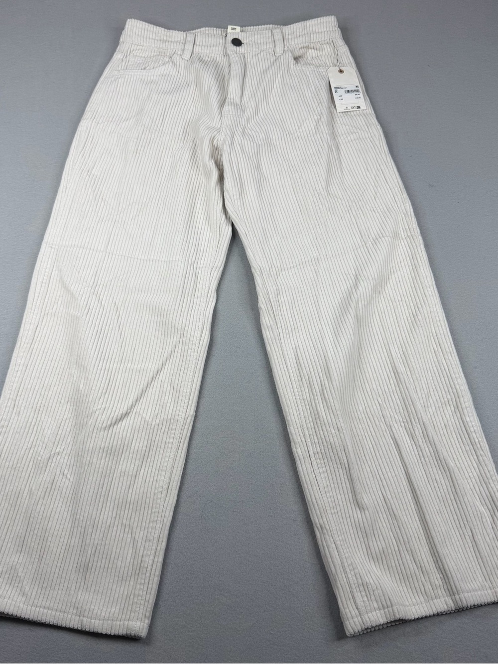 Billabong Midtown Cord Pants Womens 25 Cream Corduroy Straight Leg NWT